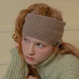 [CASHMERE 100%] カシミヤベーシックヘアバンド (BROWN)