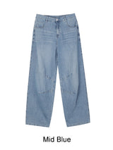 Medin Curved Linen Denim Pants