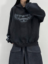 washed eagle hoodie