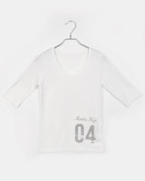 Kinun ナンバープリント ラウンドネック 半袖Tシャツ