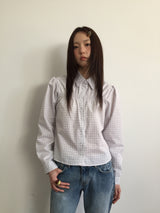 ミラチェックシャーリングシャツ (2color)
