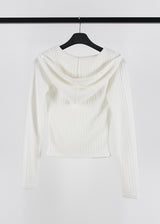 BUTTON WRAP HOOD TEE