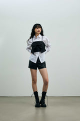 ARI RIBBON BUSTIER / BLACK