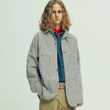 xau hickory chore jacket ivory stripe