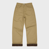 Check Applique Roll Up Pants