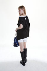 UNBALANCED LAYERED SLEEVELESS (BLACK)
