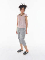 Easy Cropped Pants Melange Grey