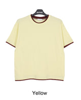 リアンカラーマッチングレイヤード半袖Tシャツ