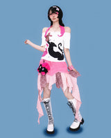 dangerous mouse halter-neck T