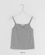 Nahisi Dot Shirring Sleeveless