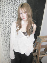 Off-Shoulder Loose-Neck Hoodie