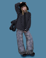 striped boxy knit mtm (3color)