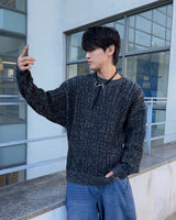 Ber Two-tone knit (Black)