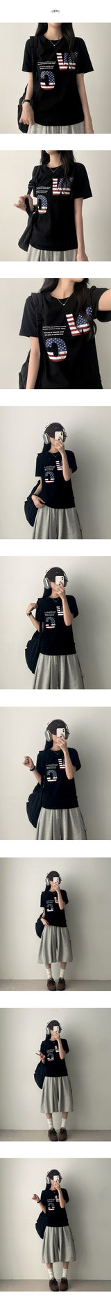 Delder W.C レタリング半袖Tシャツ