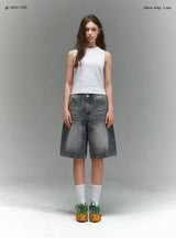 BTB : ウェーブウォッシングバミューダショーツ [GRAY CORE] [UNISEX]
