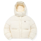 ARCH CHERRY FLEECE MIX CROP DOWN JUMPER [IVORY]