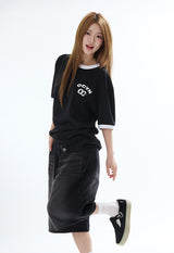 リンガーTシャツ ブラック