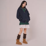 HOOD SWEAT ZIP-UP JUMPER (Navy)