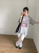 Vカットフラップスカート (2color)