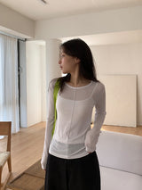 Singer Cut Round Long Sleeve Tee