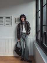 Ito Two Way Crack Leather Jacket