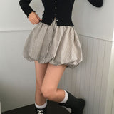 ランタンバルーンシルエットチェックスカート