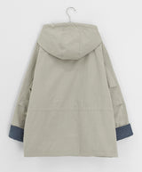 Pump Check Color Matching Hood Bomber Padding Jumper