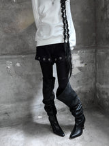 studded faux fur banded shorts (2color)