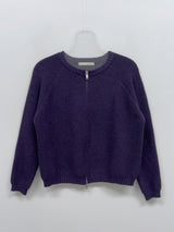 Hachi Raglan Knit Zip-Up Cardigan