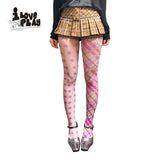 loveplayshop Y2K print, irregular star-shaped patterned silk stockings