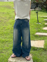 Double Cut denim pants