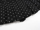 Rose Detail Dot Pleated Skirt 232514109