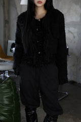 Serine boucle crop jacket