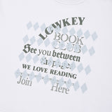 LOWKEY BOOK CLUB ARGYLE PATTERN SWEATSHIRT [WHITE]