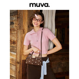 muva. Bubbly Heart‑Sandwich Bag, Elegant Premium‑Feel Hand‑held Mini Tote, Work Daily‑Stuff Purse for Women, New Arrival Jul 10