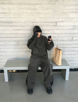 No.1520 fleece CR set-up hood ZIP-UP (3color)