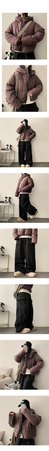 Elegant String Hooded Padded Jumper