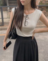 Risen Boat Neck Sleeveless