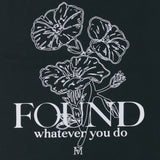 FMW フラワーグラフィック Tシャツ - ブラック