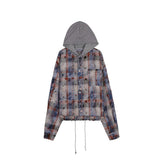 3 TAP Grunge Check Hood Jumper (2color)