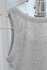 ベーシック リブ スリーブレス (Gray)