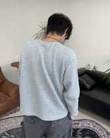 キアンワッフルボタンロングスリーブTシャツ
