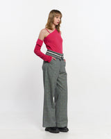 Detachable Sleeve One Shoulder Top _ PINK
