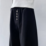 Drawstring Buttoned Balloon Pants