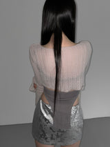 lavender crop bolero cd(3 color)