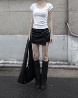 26SS★ [mnem] ME スクープネック ベビー Tシャツ
