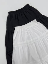 Layered Tiered Flare Long Skirt