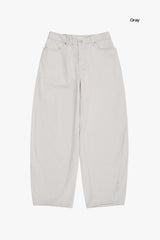D-line balloon wide cotton pants