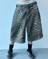 レオパードプリントデニムバミューダパンツ🐅❤