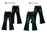 DENY 2-BUtton Fade Wash Hidden Band Bootcut Long Pants 